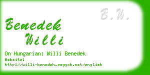 benedek willi business card